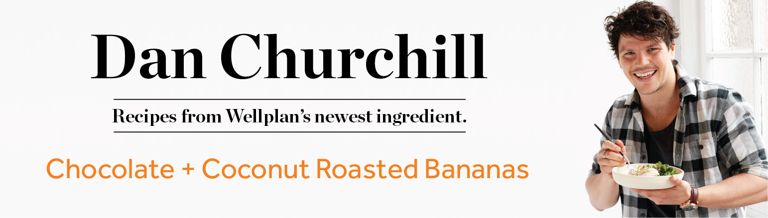 Chocolate and coconut roasted bananas